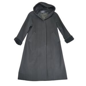 London Fog Black Hooded Coat